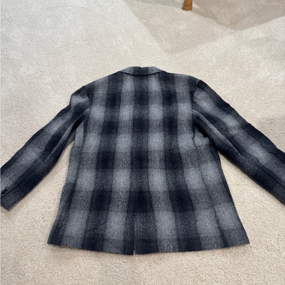 Madewell Black and Gray Plaid Blazer - Picture 4 of 9